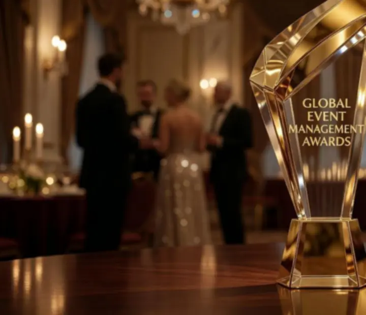 Award trophy representing event industry recognition