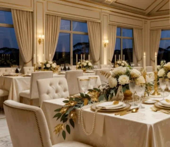 Luxuriously styled Australian event venue with refined table settings