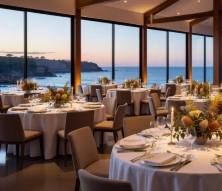 Elegantly styled gala venue prepared for a corporate evening event